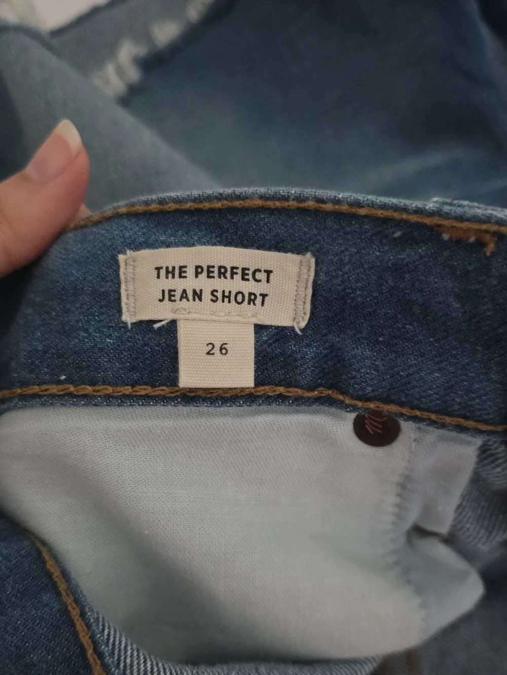 NWOT Madewell Perfect Jean Short Button-Front Shorts Size 26 G228